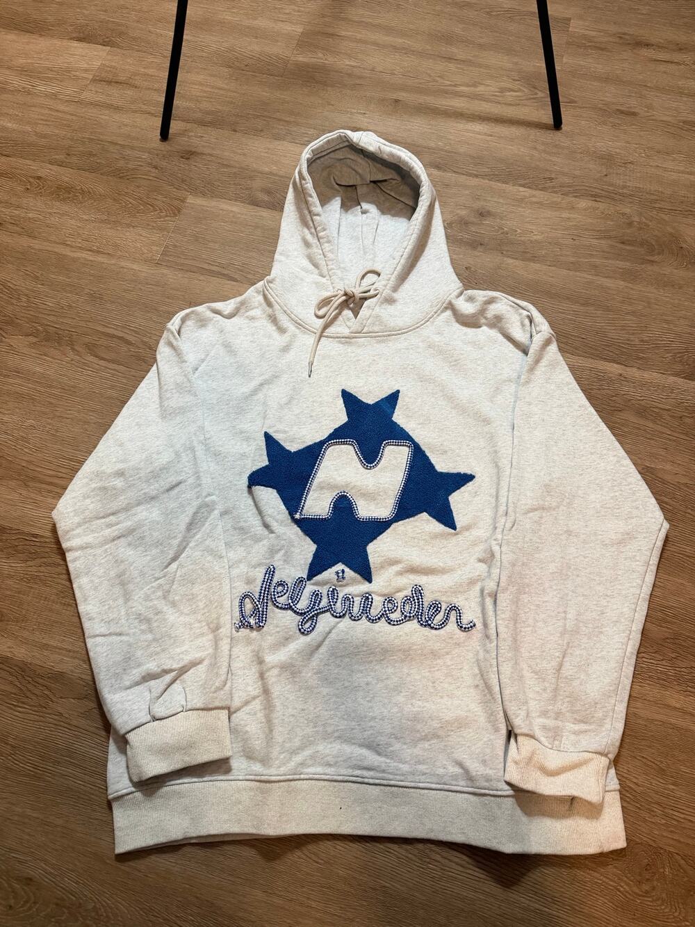 Aelfric Eden Spellout Star Logo Hoodie Men's Large Embroidered Streetwear